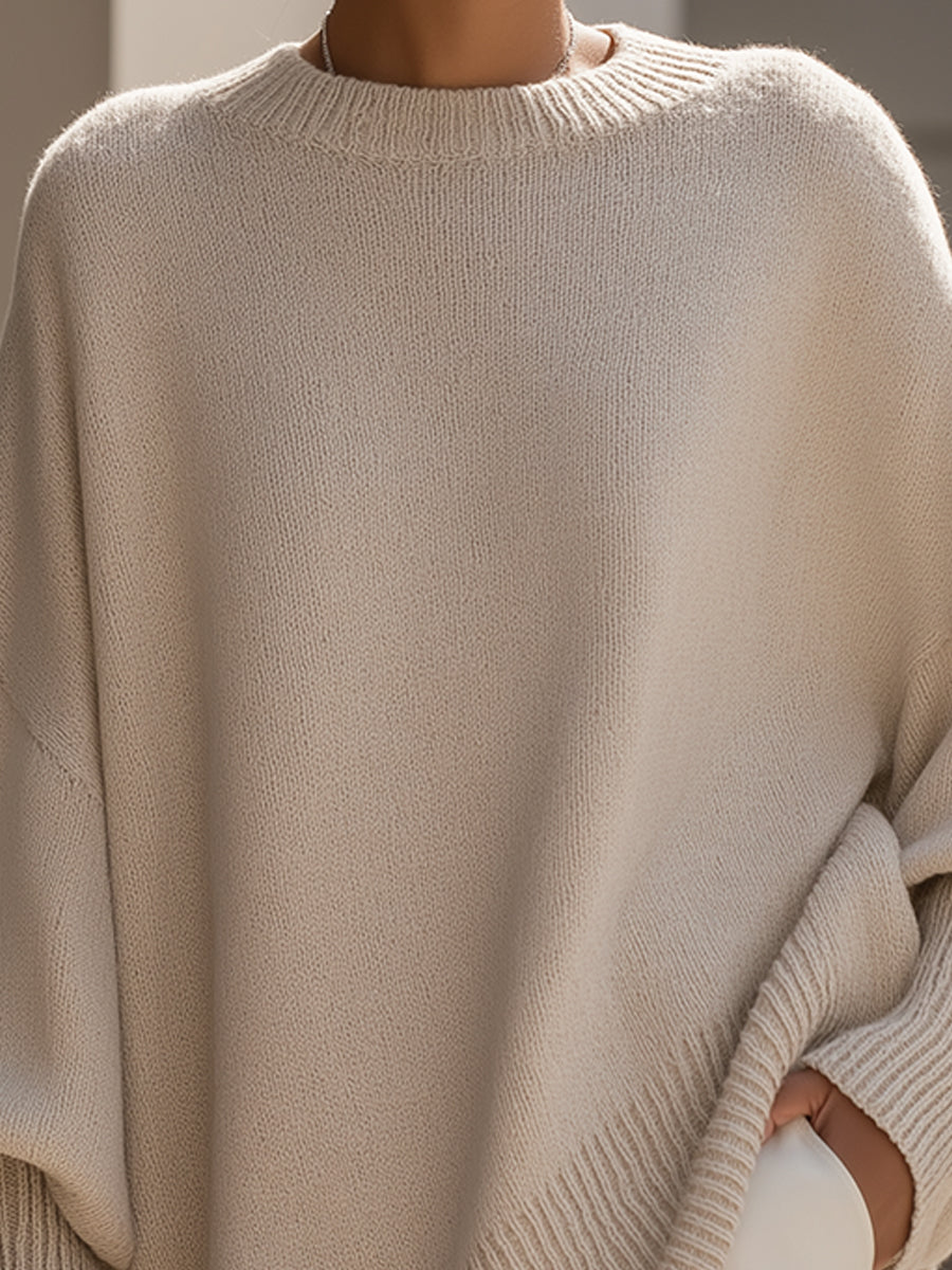 Niva Oversized Knit Poncho Sweater