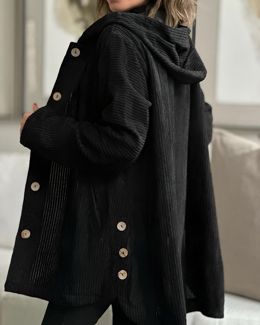 Cordelle | Cozy Corduroy Hooded Jacket