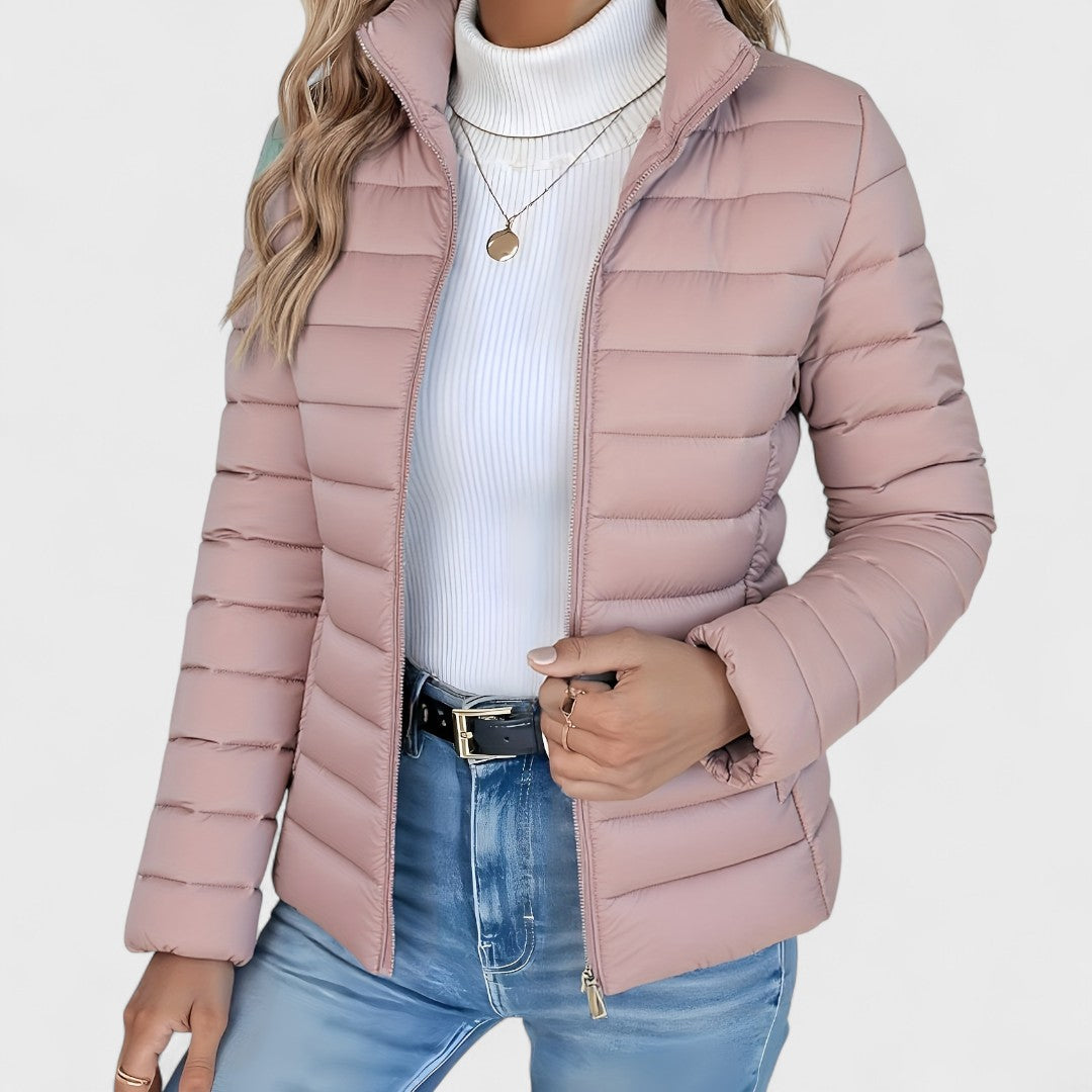 Philara | Elegant Long Jacket with High Collar
