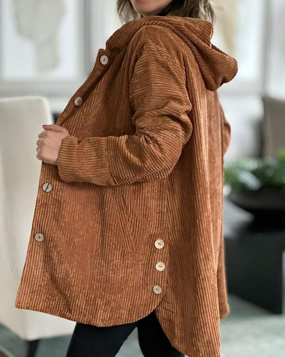 Cordelle | Cozy Corduroy Hooded Jacket
