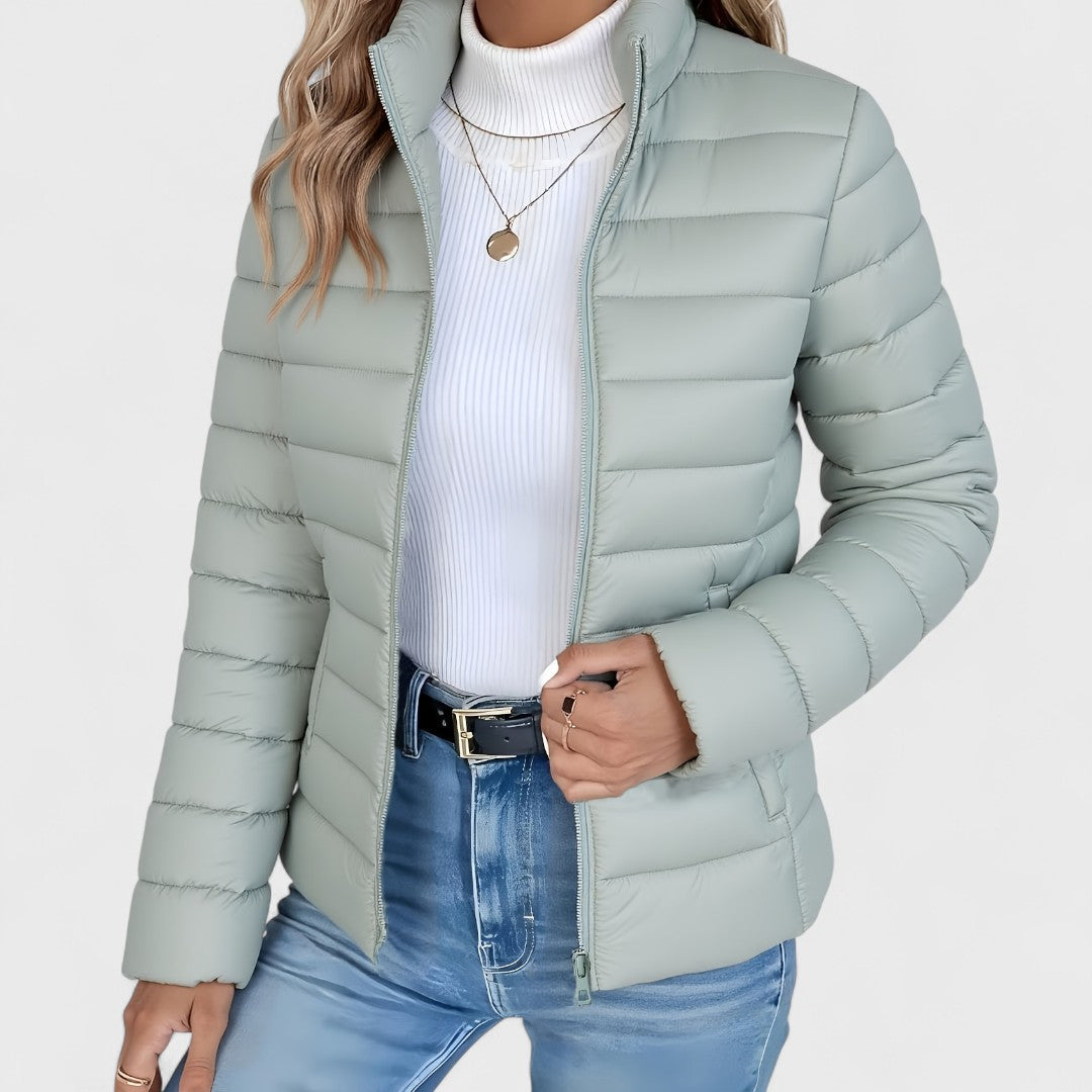Philara | Elegant Long Jacket with High Collar