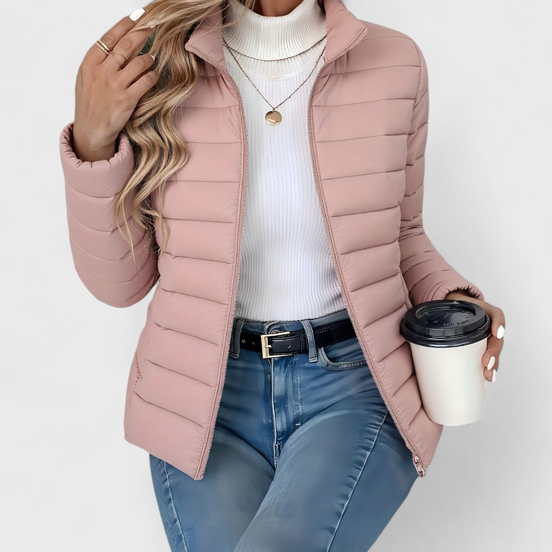 Philara | Elegant Long Jacket with High Collar