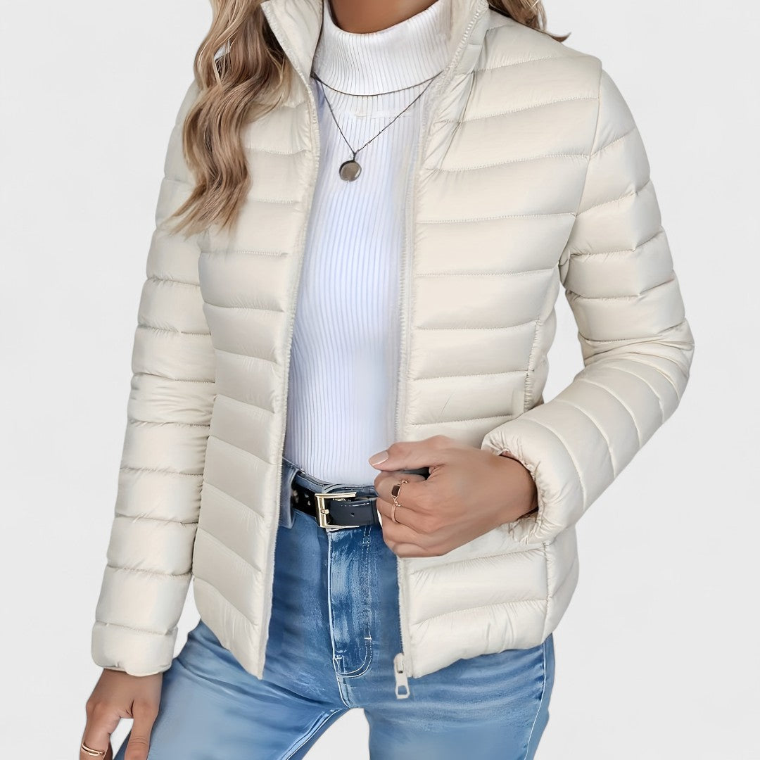 Philara | Elegant Long Jacket with High Collar