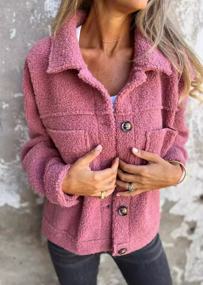 Kateria London | Soft Fleece Jacket with Buttons