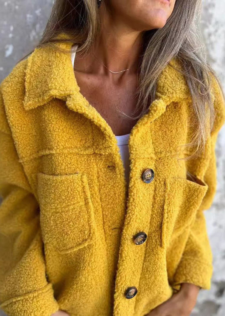 Kateria London | Soft Fleece Jacket with Buttons