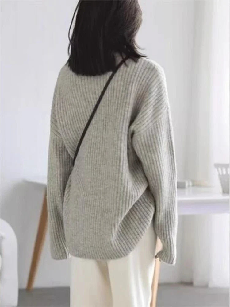 Rowena London | Cashmere Oversized Ribbed Turtleneck