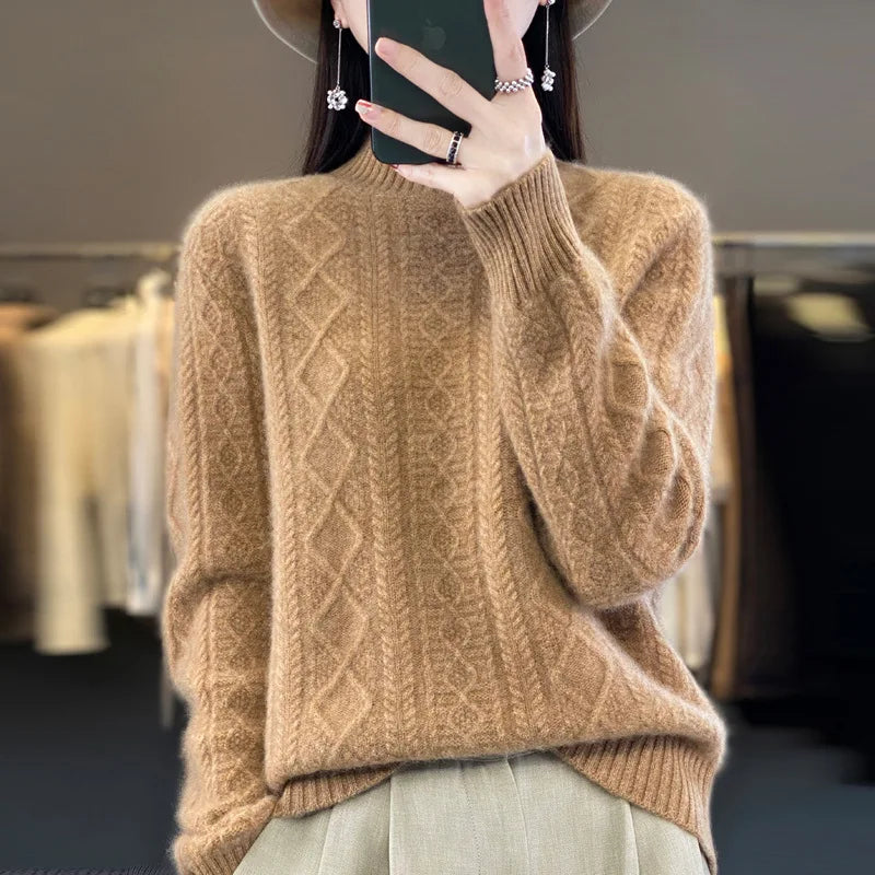 Clarisse London | Cashmere Patterned Knit Sweater