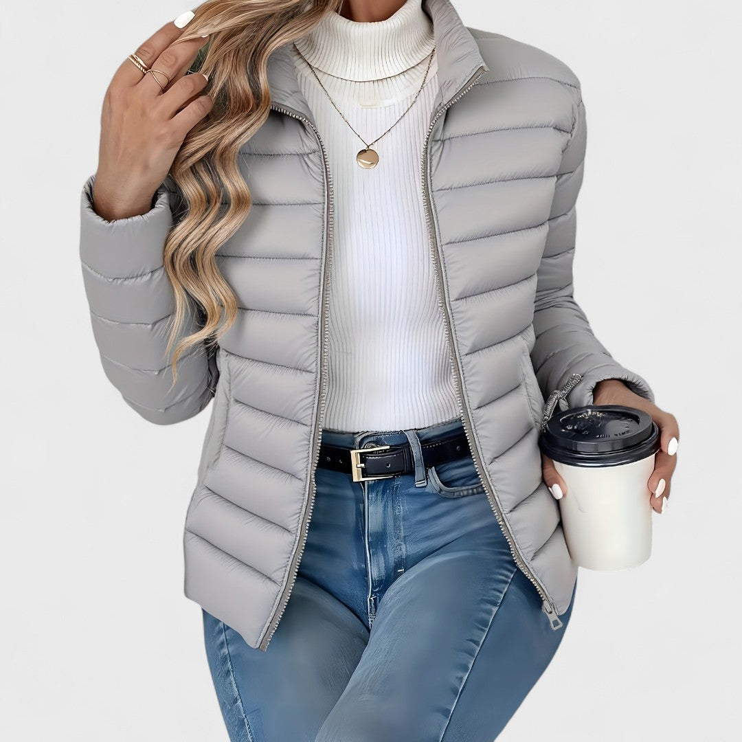 Philara | Elegant Long Jacket with High Collar