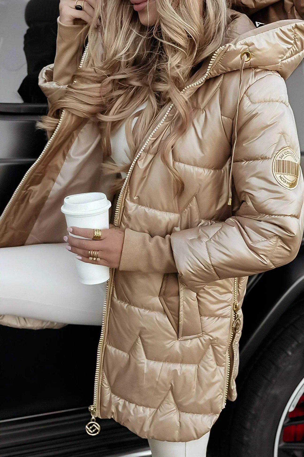 Roselyn | Elegant Winter Coat with Hood and Padding