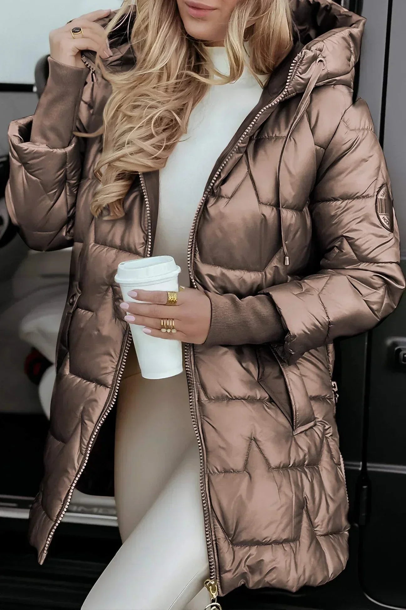 Roselyn | Elegant Winter Coat with Hood and Padding