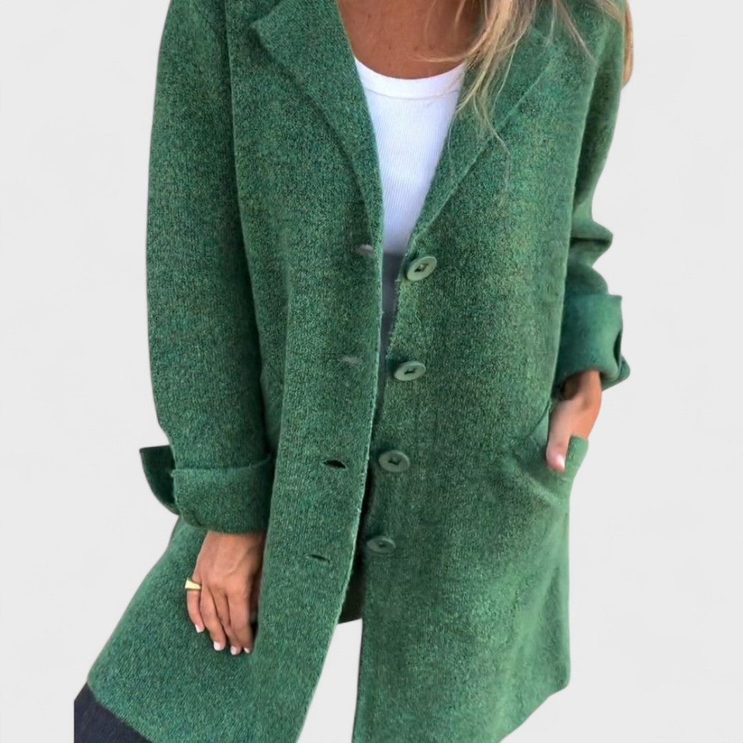 Marella London –|Casual Long Coat with Lapel