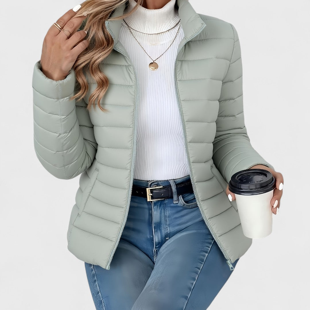 Philara | Elegant Long Jacket with High Collar